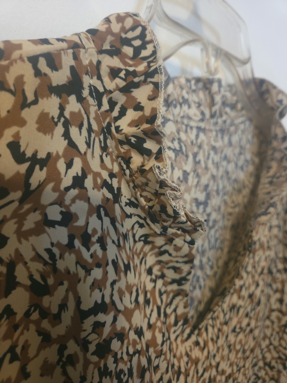 SHEIN Tan and Black Animal-Print V-Neck Dress - Picture 6 of 8